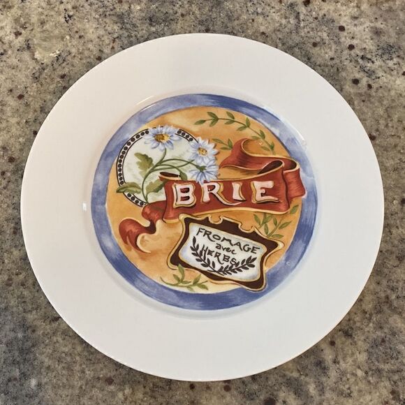 Restoration Hardware Set of 4 Cheese Themed Appetizer Plates - Picture 3 of 9